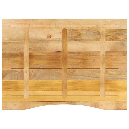Desk Top with Curve 110x80x2.5 cm Solid Wood Rough Mango