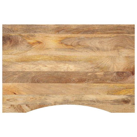Solid Mango Wood Desktop 100x50x2.5 cm - Curved Design
