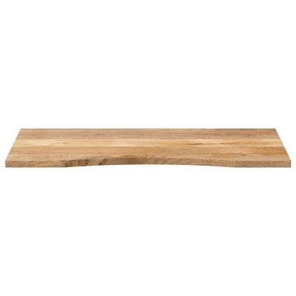 Solid Mango Wood Desk Top, Curved 110x50x2.5 cm, Rustic Finish