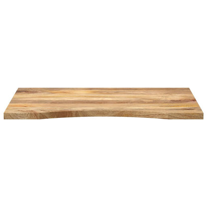 Solid Mango Wood Desk Top, Curved, 90x60x2.5 cm - Natural Finish