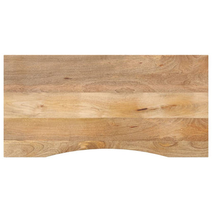 Solid Mango Wood Desktop Curve 110x60x2.5 cm - Rough Finish