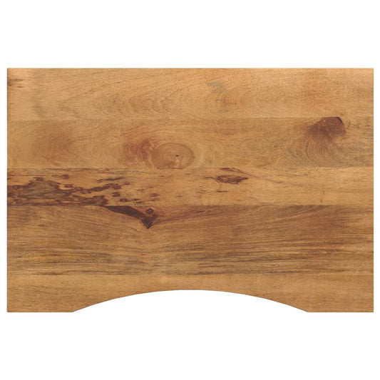 Solid Mango Wood Desktop with Curve - 80x50x2.5 cm