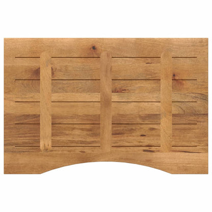 Solid Mango Wood Desktop with Curve - 80x50x2.5 cm