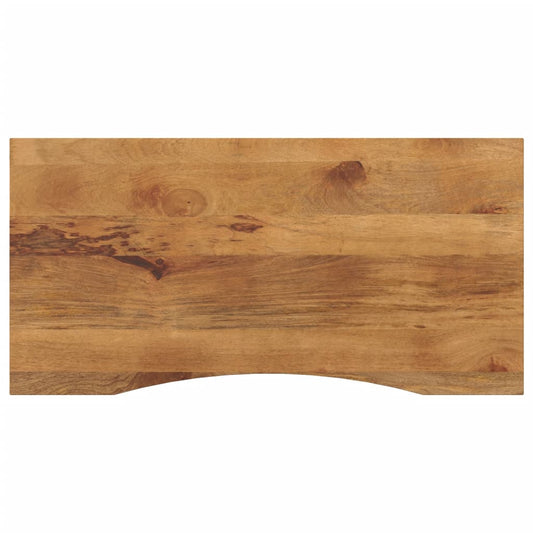 Solid Mango Wood Desk Top 110x50x2.5 cm - Rustic Curve Design