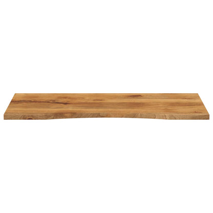 Solid Mango Wood Desk Top 110x50x2.5 cm - Rustic Curve Design