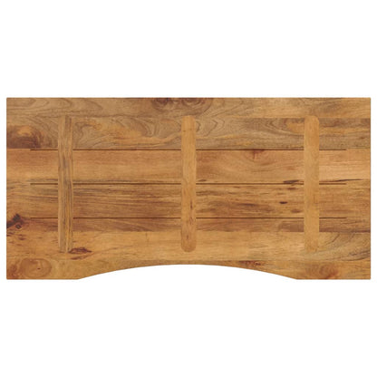 Solid Mango Wood Desk Top 110x50x2.5 cm - Rustic Curve Design