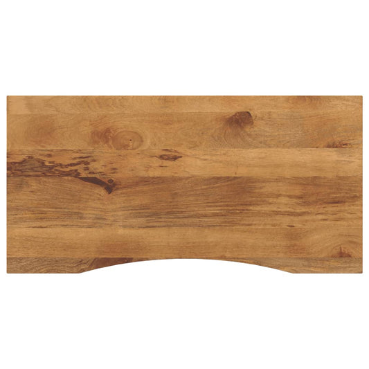Solid Rough Mango Wood Desktop, Curved 140x50cm