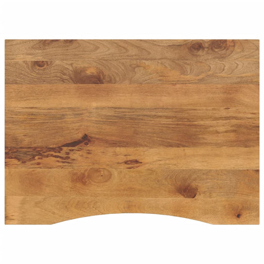 Solid Mango Wood Desktop, Curved 100x80x2.5 cm – Rustic Finish