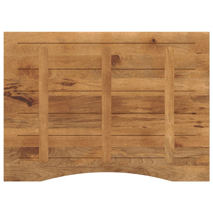 Solid Mango Wood Desktop, Curved 100x80x2.5 cm – Rustic Finish