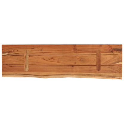 Live Edge Acacia Wall Shelf - 60x20x2.5 cm Rustic Solid Wood