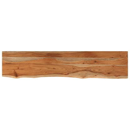 Acacia Live Edge Wall Shelf - Solid Wood, 120cm Rectangular Design