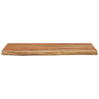 Solid Acacia Live Edge Wall Shelf 60x30 cm - Natural Wood Finish