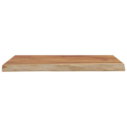 Solid Acacia Wood Wall Shelf Live Edge 40x30x3.8 cm Rectangular