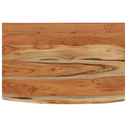 Live Edge Acacia Wood Wall Shelf - 50x30x3.8 cm Rectangular