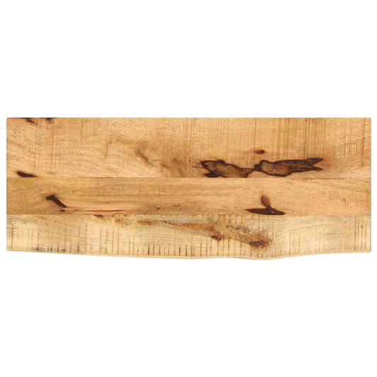 Live Edge Solid Mango Wood Table Top, 70x20x2.5 cm