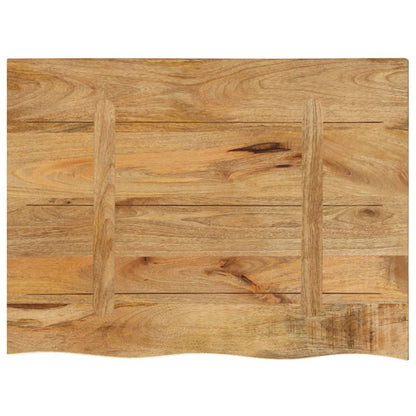 Live Edge Solid Mango Wood Table Top 70x60x2.5 cm