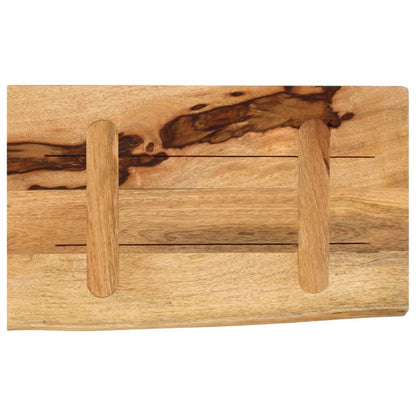 Live Edge Mango Wood Table Top - 60x20x3.8 cm Solid & Rustic Design