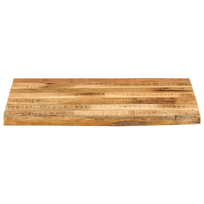 Live Edge Solid Mango Wood Table Top 40x40x3.8 cm Rustic Style