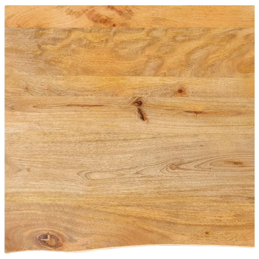 Live Edge Solid Mango Wood Table Top 40x40x2.5 cm