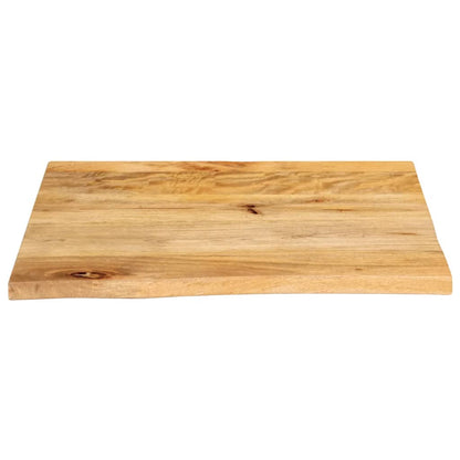 Live Edge Solid Mango Wood Table Top 40x40x2.5 cm