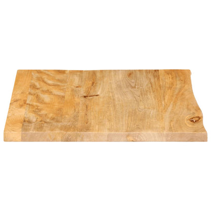 Live Edge Solid Mango Wood Table Top 40x40x2.5 cm