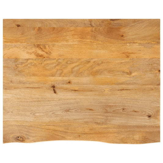 Solid Mango Wood Live Edge Table Top 90x80x2.5 cm