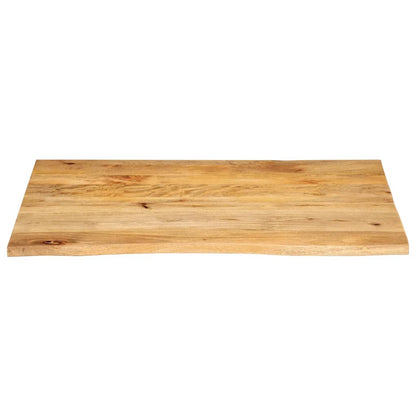 Solid Mango Wood Live Edge Table Top 90x80x2.5 cm
