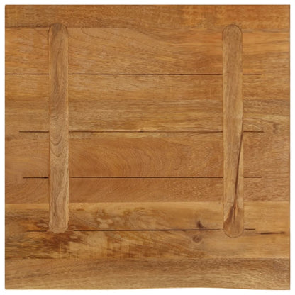 Live Edge Mango Wood Table Top 80x80x2.5 cm - Solid Natural Finish