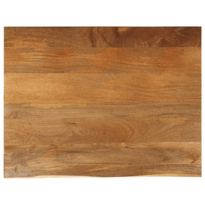 Live Edge Solid Mango Wood Table Top 90x80x2.5 cm