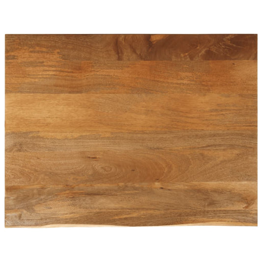 Live Edge Solid Mango Wood Table Top 90x80x2.5 cm