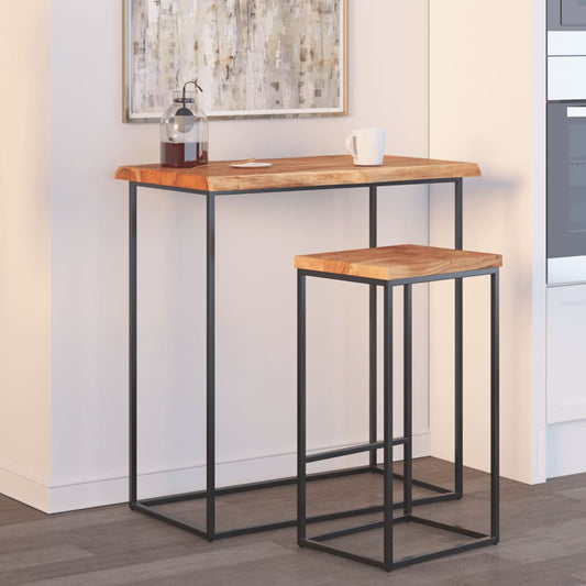 Acacia Live Edge Solid Wood Tabletop 80x60x2.5 cm Rectangular