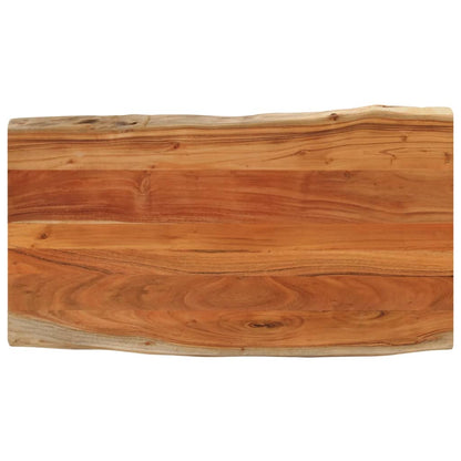 Table Top 100x60x3.8 cm Rectangular Solid Wood Acacia Live Edge