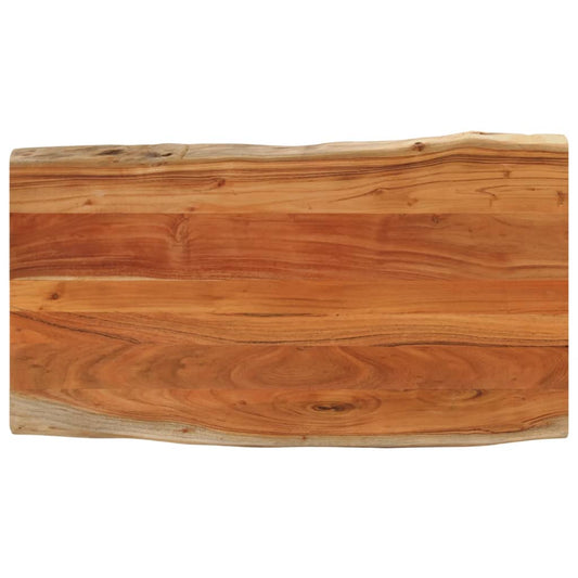 Table Top 100x60x3.8 cm Rectangular Solid Wood Acacia Live Edge