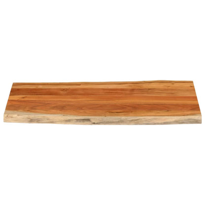 Table Top 100x60x3.8 cm Rectangular Solid Wood Acacia Live Edge