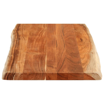 Table Top 100x60x3.8 cm Rectangular Solid Wood Acacia Live Edge