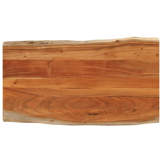 Table Top 120x60x3.8 cm Rectangular Solid Wood Acacia Live Edge