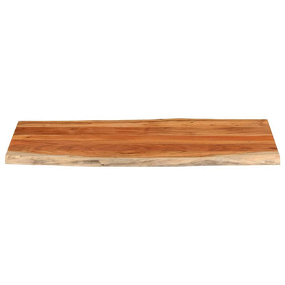 Table Top 140x60x3.8 cm Rectangular Solid Wood Acacia Live Edge