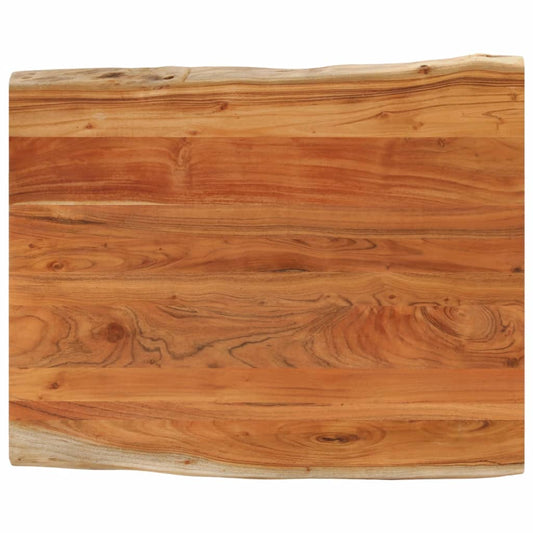 Table Top 90x80x3.8 cm Rectangular Solid Wood Acacia Live Edge