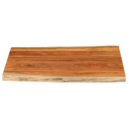 Table Top 90x80x3.8 cm Rectangular Solid Wood Acacia Live Edge