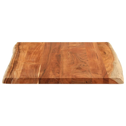 Table Top 90x80x3.8 cm Rectangular Solid Wood Acacia Live Edge