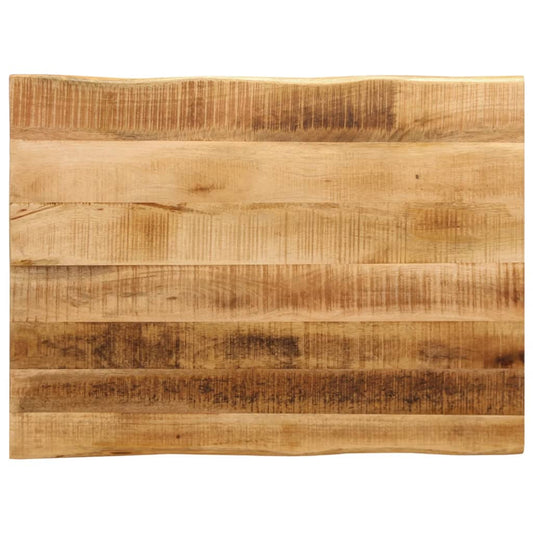 Live Edge Mango Wood Table Top 70x60cm - Solid Rough Finish