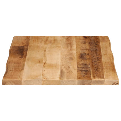 Live Edge Mango Wood Table Top 70x60cm - Solid Rough Finish