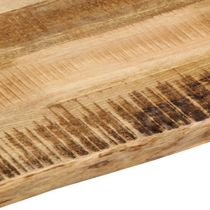Live Edge Mango Wood Table Top 70x60cm - Solid Rough Finish