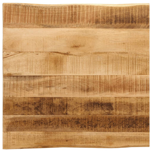 Live Edge Mango Wood Table Top 80x80x2.5 cm - Solid & Stylish