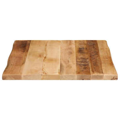 Live Edge Mango Wood Table Top 80x80x2.5 cm - Solid & Stylish