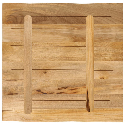 Live Edge Mango Wood Table Top 80x80x2.5 cm - Solid & Stylish