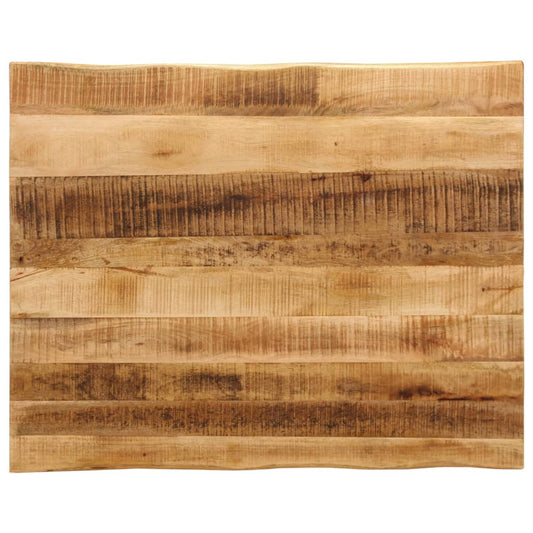 Live Edge Mango Wood Table Top - 90x80x2.5 cm Solid Wood