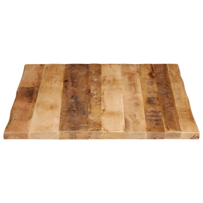 Live Edge Mango Wood Table Top - 90x80x2.5 cm Solid Wood