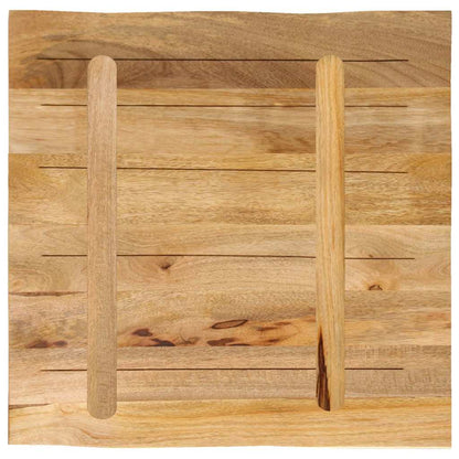 Live Edge Mango Wood Table Top 40x40x3.8cm - Rough Solid Wood