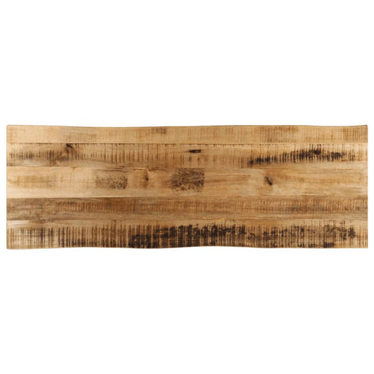 Solid Mango Wood Live Edge Table Top 110x40cm Rustic Finish